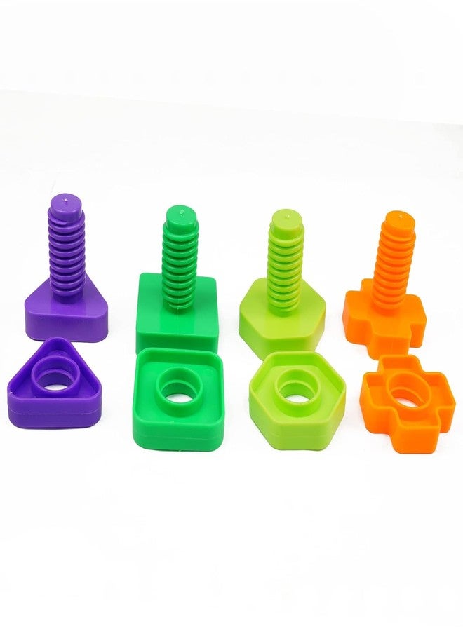 VERAT ساعة خشبية من فيرات لتعليم الوقت والأرقام، مكعبات الأشكال والألوان، لعبة تعليمية مونتيسوري للتعلم المبكر | هدية للأطفال الصغار بعمر 3 سنوات (مكعبات على شكل لولب) - Image 2